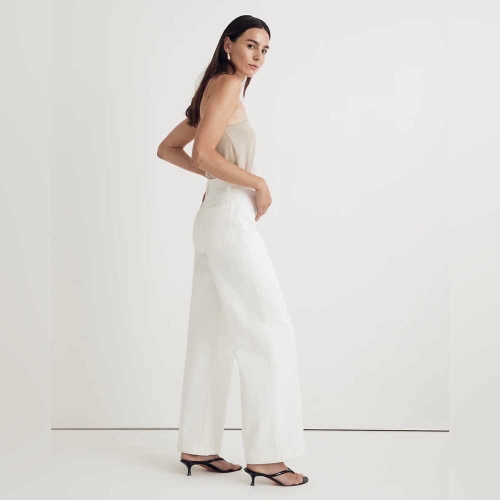 NWT Madewell High-Rise Superwide-Leg Denim Jeans in Tile White | Size 23